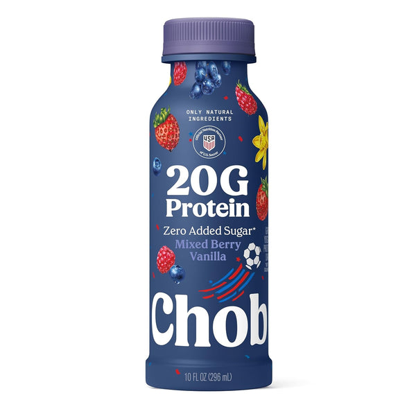 Chobani 20g Low-Fat Greek Yogurt Drink Mixed Berry Vanilla 10 fl oz