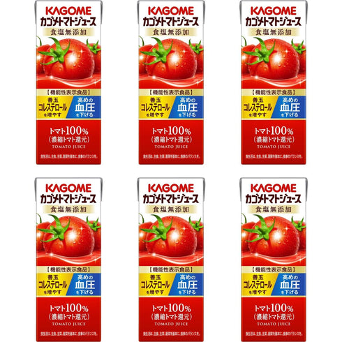 Kagome Tomato Juice No Salt 6.76floz(200ml) Pack Of 6 Tomato 100%