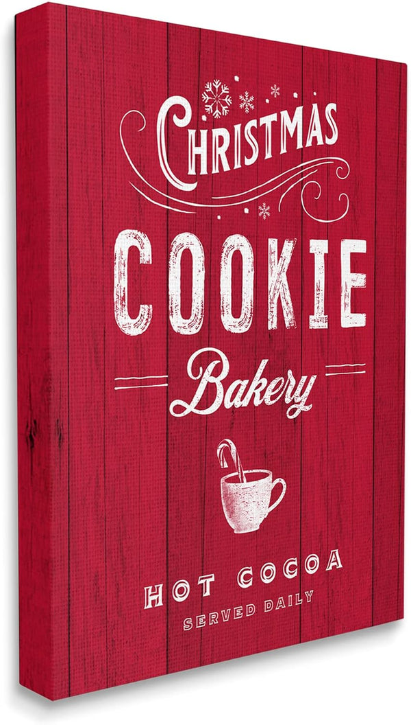 Stupell Industries Christmas Cookie Bakery Holiday Advertisement Festive Cocoa