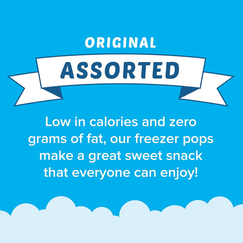 Pack 1.5 Oz 100 Count Fla-Vor-Ice Popsicle Variety of Freezer Bars, Assorted Flavors