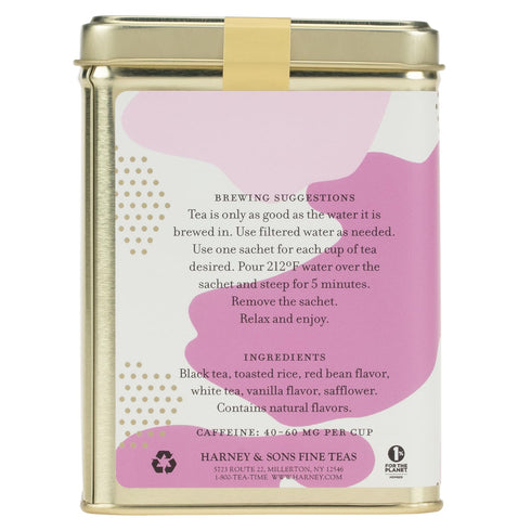 20 Harney & Sons Sweet Azuki Black Tea, Tin of Sachets, Vanilla and Red Bean Flavored Blend