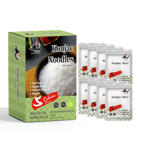 YUHO Shirataki Konjac Keto Rice: Gluten Free Plant Based Low Carbs Vegan