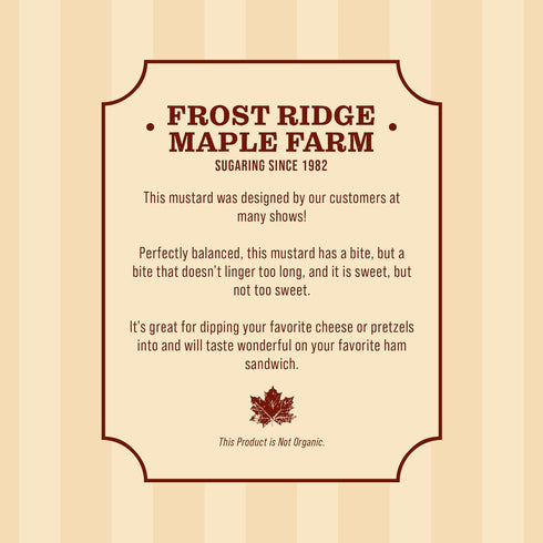 (8 Frost Ridge Maple Farm, Champagne Maple Mustard Ounce)
