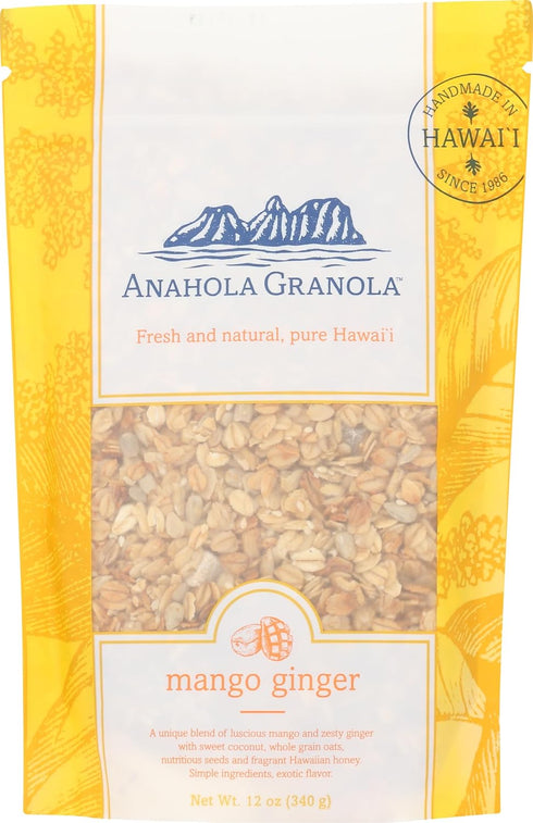 Anahola Granola, Granola Mango Ginger Wheat Free, 12 Ounce