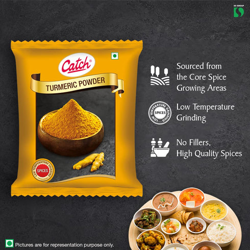 Catch 200g (7.05 oz) Turmeric Powder | Pure Ground Haldi with High Curcumin | Authentic Indian Spice for Cooking