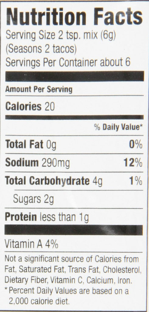 McCormick Taco Less Sodium, 1.25-Ounce (Pack of 12)