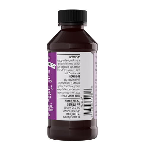 LorAnn Oils Cream Cheese Bakery Emulsion, 4 Oz, Ideal for Boosting Fruit Tones in Cakes, Gluten-Free, Keto-Friendly