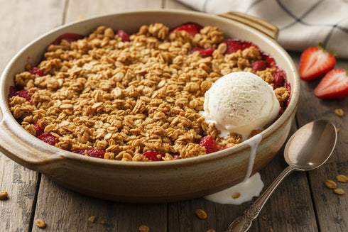 2 lb, Laura's Gourmet Granola Vanilla Almond Crunch, Gluten-Free Oats, Vegetarian, Dairy & Soy Free Snack, Organic