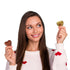 2 Fruidles Valentine's Milk Peanut Butter Chocolate Hearts, Kosher Certified Dairy, Pounds