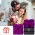Impouo Preserved Roses Red + Purple Bundle, Flowers for Delivery Prime - Roses in a Box - Real Roses That Last a Year