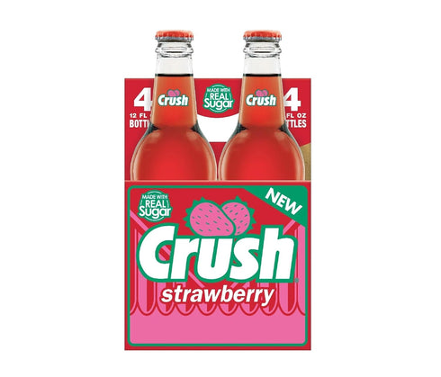 Generic 3 pack 12 12oz) Crush Strawberry Soda- (total Bottles