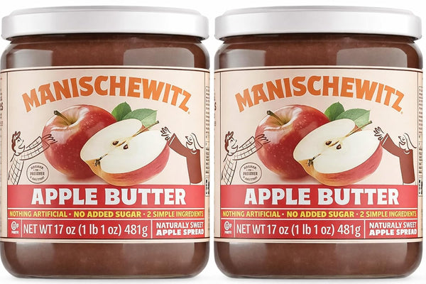Manischewitz Apple Butter, 17oz (2 Pack) | Smooth & Sweet Spread, Great