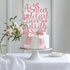 Mis Quince A Sweet Little Girl is on The Way Cake Topper, Pink Bow Baby Shower Cake Decorations, Welcome Baby Girl, Bow