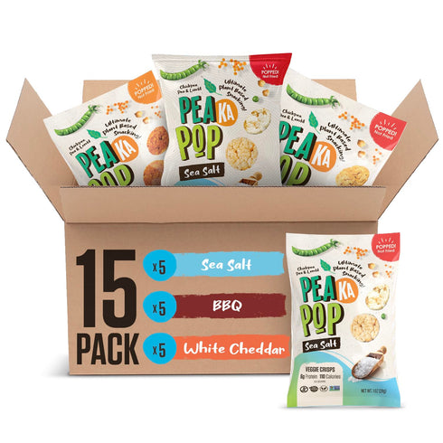 PeaKaPop Veggie Chips - Healthy Snacks for Adults & Kids with Pea,