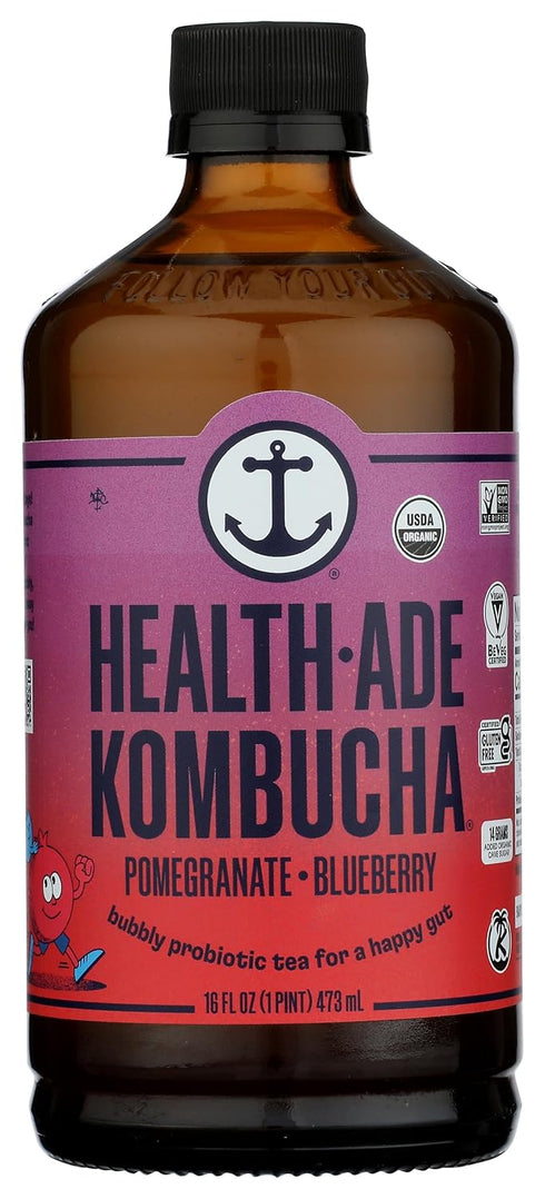 Health Ade, Kombucha Pomegranate 16Fz Organic, 16 Fl Oz