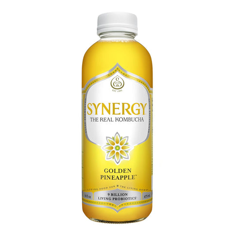 SYNERGY The Real Kombucha - Golden Pineapple - 16 fl oz Bottle
