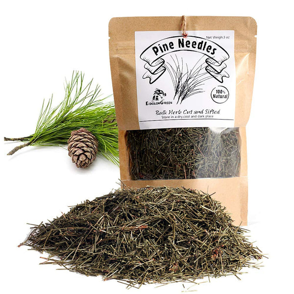 EidolonGreen Pine Needle Tea - Dried Bulk Pine Needles (100% Natural Pinus massoniana) 3 Oz (88g)