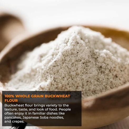 1 NY SPICE SHOP Buckwheat Flour - Kuttu Ka Atta - Finely Ground Raw Buckwheat Groats, Natural Fiber Source with High