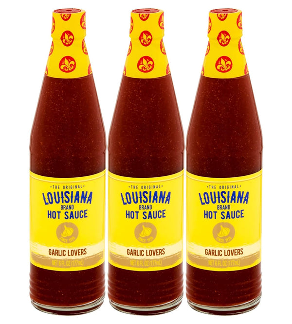 "LOUISIANA" Brand Louisiana Brand Hot Sauce, Garlic Lovers Hot Sauce, 6 FL OZ Glass