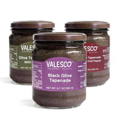 (6.7 oz) VALESCO Olive Tapenade with Fresh Herbs - Artisan Gourmet Dip and Spread for Charcuterie Boards, Bruschetta