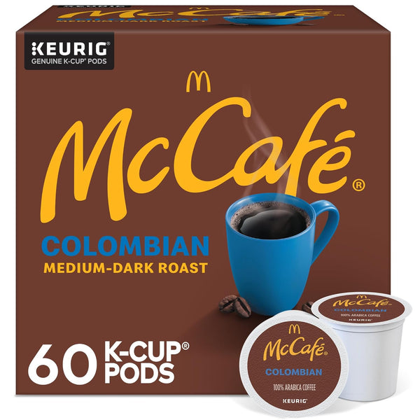 McCafe Colombian, Single Serve Coffee Keurig K-Cup Pods, Medium Roast, 60 Count,