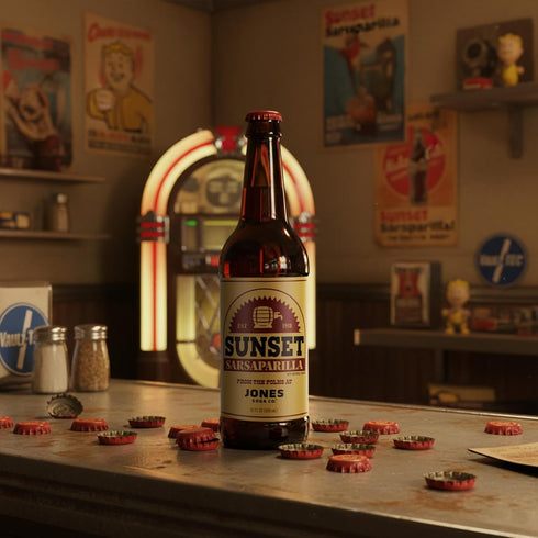 Sunset 12oz 12 Pack Fallout Sarsaparilla Jones Soda |