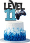 Level 11 Game Birthday Cake Topper, Video Game Boy's 11th Birthday Level Up Party Supplies, Game On Decoration