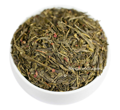 Raspberry Green Tea, Loose Leaf Caffeinated Green Tea, Bulk 8oz, 80-100 Cups from The Spice Hut