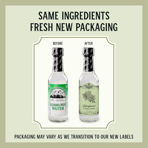 5 oz Fee Brothers Elderflower Botanical Water - Cocktail Mixer, Aromatic Spirit and Floral Flavoring Extract, fl