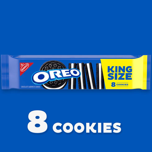 12 Packs (8 Pack) OREO Chocolate Sandwich Cookies, King Size, Snack Cookies Per