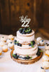 Feeling 22 Silver Glitter Acrylic Cake Topper, 6.1" x 4.5", 22nd Birthday, Reusable Souvenir