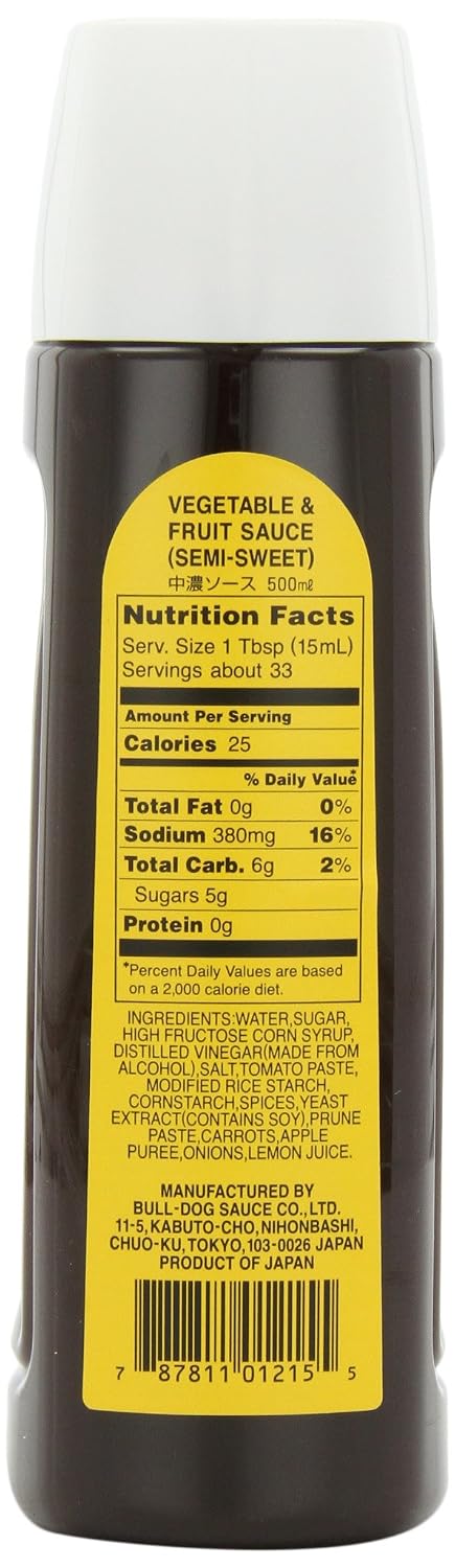Bull-Dog 16.9-Ounce (Pack 4) , Vegetable & Fruit Sauce, Units