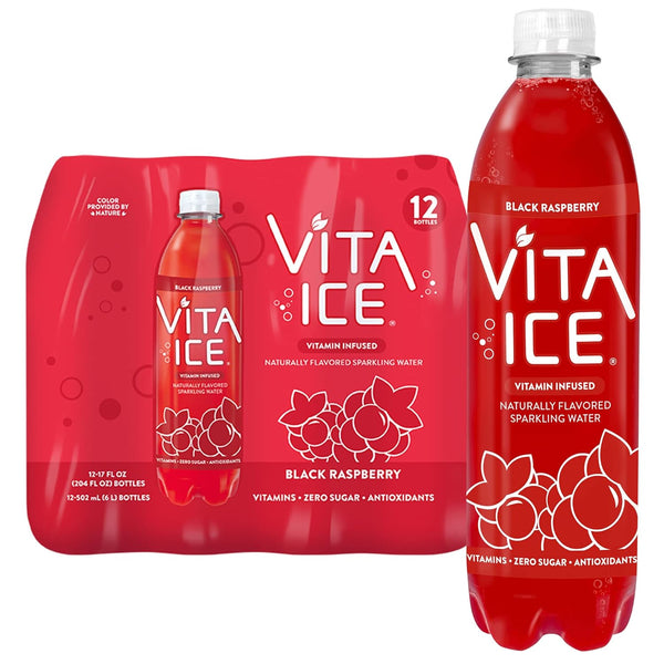 Klarbrunn Vita Ice Black Raspberry, 12 Pack, 17 oz. Bottles