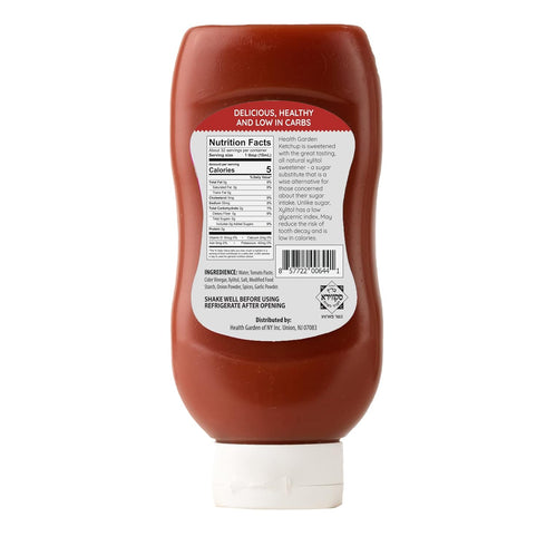 (16 oz) Health Garden Xylitol Ketchup - Non GMO - Sugar Free - Kosher - Made in the U.S.A. - Keto Friendly
