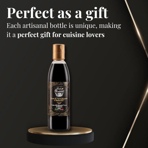8.45 fl.oz. (250ml), Aged Balsamic Glaze High Density Balsamic Vinegar Glaze Drizzle, Cream with Balsamic Vinegar