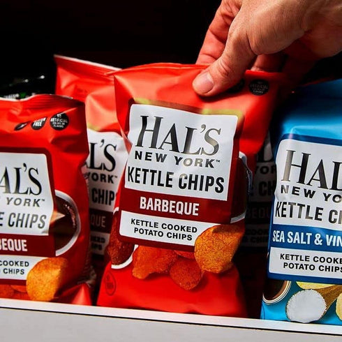 Hal's New York Pack, 10 2 Oz (Pack 10) Kettle Cooked Potato Chips and Popcorn, Variety Flavors