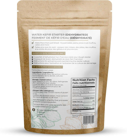 24 15 Packet Dehydrated Sourdough Starter San Francisco Sourdough Culture for Artisan Bread, Hour Activation, Easy Kit