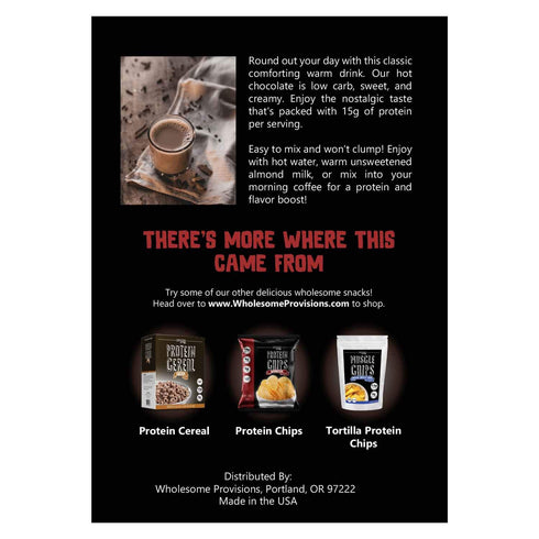Protein Hot Chocolate Mix, Keto Hot Cocoa with 15g Protein, 4g Net Carbs, 7 Individual Macro-Controlled Packages
