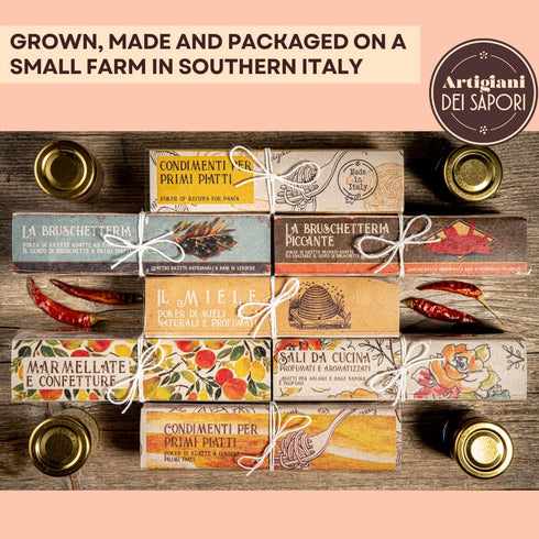 1.3 oz Pack 4 ARTIGIANI DEI SAPORI - Mini Marmalade, Jam Sweet Spread Gifts each, Mixed Berries Jam, Strawberry