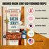 2 oz Pack 3 Pork Barrel BBQ Old-Fashioned Maple Bacon Jerky - Uncured Snacks, Sweet Maple and Brown Sugar with Smoky