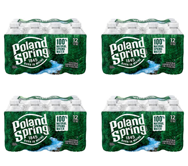 Poland Spring Water Case Bundles (12 oz Case of 12-4 Cases)
