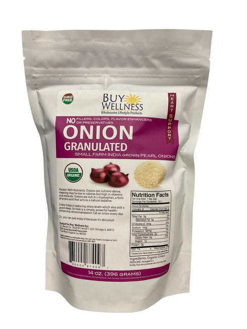 Organic Onion Granules, Bulk Bag, Granulated Red Onions Scallion Rich Flavor Aroma