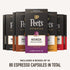 Pack, 8-11, 80 Count (8 10 Peet's Coffee, Dark Roast Espresso Capsules Variety Compatible with Nespresso Original