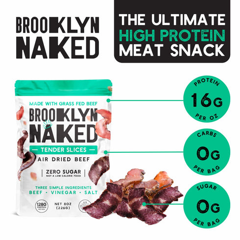 Brooklyn Biltong Air Dried Beef Snack, South African Jerky (8 oz, Pack of 1) - Whole30, Paleo, Keto, Gluten Free, Sugar