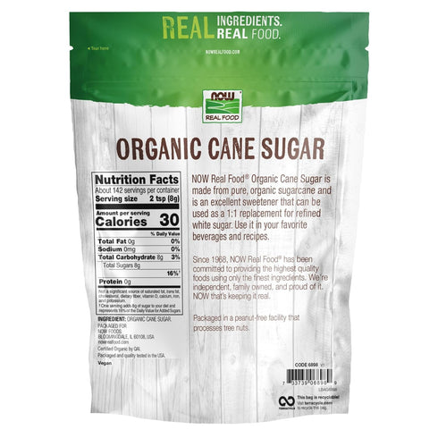 2.5-Pound. NOW Foods, Certified Organic Cane Sugar, Powder from Pure Evaporated Cane Syrup, Excellent Substitute
