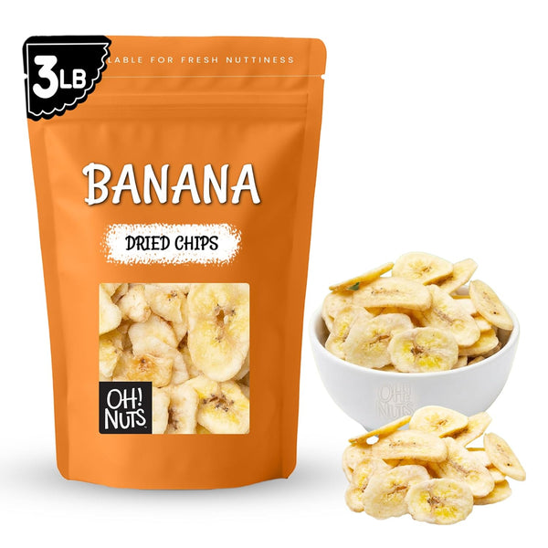 Oh! Nuts Dried Banana Chips - 3 lb - Dried Fruit Slices