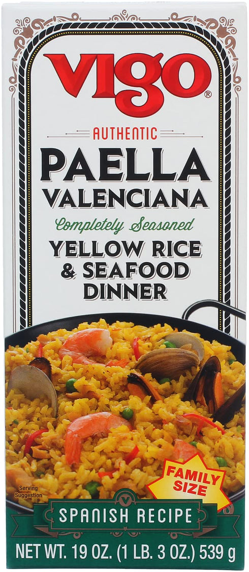 Vigo Authentic Paella Valenciana, Yellow Rice & Seafood Dinner, Spanish Recipe (Yellow