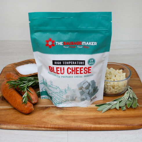 1/4 inch 400 Summer 2 (2 1lb) The Sausage Maker High Temp Bleu Cheese for Sausage Making, Diced Cube, Temperature High