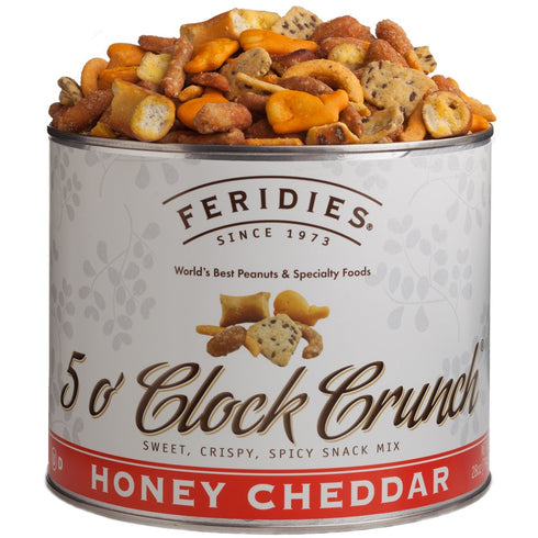 FERIDIES 5 O'clock Crunch Honey Cheddar Gourmet Snack Mix Includes Peanuts Crackers