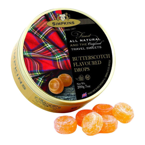 200g 3 Pack) Simpkins Butterscotch Flavored Travel Sweets (
